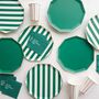 Emerald Green Cabana Stripe Party Plates X Eight, thumbnail 3 of 5