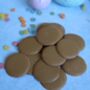 Organic White Chocolate Easter Egg With Blond Chocolate Easter Animal And Blond Buttons, thumbnail 2 of 3