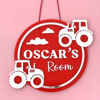 Personalised Tractor Children's Door Sign, 2 of 5
