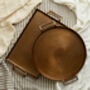 Lousine Bronze Round Serving Tray, thumbnail 2 of 4