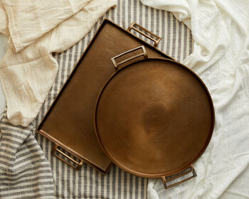 Lousine Bronze Round Serving Tray, 2 of 4