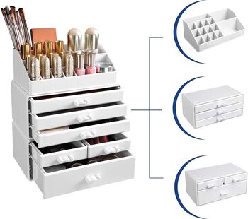 Six Drawers Acrylic Cosmetic Makeup Display Organiser, 3 of 12