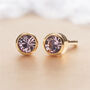 18ct Gold Plated June Birthstone Stud Earrings, thumbnail 1 of 9