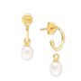 Pearl And 18ct Gold Vermeil Interchangeable Hoop Earrings, thumbnail 2 of 4