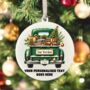 Personalised Christmas Vintage Truck Hanging Bauble Decoration, thumbnail 8 of 10