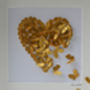 Framed Golden Wedding Anniversary Butterfly Heart, thumbnail 3 of 8
