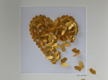 Framed Golden Wedding Anniversary Butterfly Heart, 3 of 8