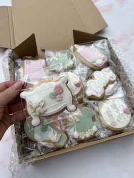 Pastel Baby Shower Biscuit Favours, 2 of 10