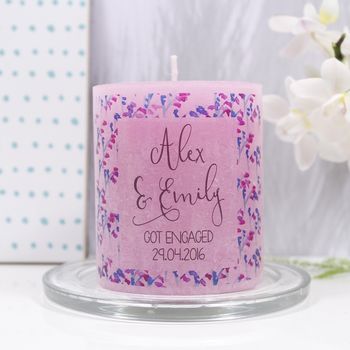 Personalised Engagement Patterned Coloured Candle, 7 of 11