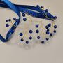 Royal Blue Pearl Wrist Corsage – Gold Or Silver, thumbnail 1 of 9