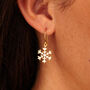 18ct Gold Snowflake Hook Earrings, thumbnail 1 of 4