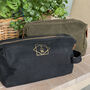 Personalised Waxed Canvas Wash Bag For Men, thumbnail 5 of 5