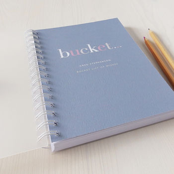 Personalised 'Bucket' List Journal Or Notebook, 3 of 11
