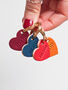 'Mam' Leather Heart Keyring, thumbnail 1 of 5
