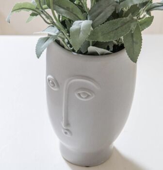 Grey Face Vase, 2 of 3