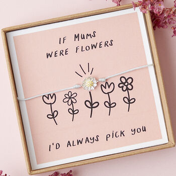 If Mums Were Flowers Silver Daisy Adjustable Bracelet, 2 of 7