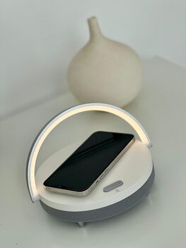 White LED Lamp Bluetooth Speaker And Wireless Charger, 6 of 6
