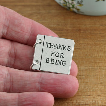 Personalised Thank You Keepsake Mini Folding Pewter Card, 7 of 7