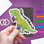 ‘Plannersaurus Rex’ Dinosaur Vinyl Sticker, thumbnail 1 of 2
