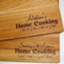'Home Cooking' Oak Chopping Personalised Board, thumbnail 3 of 5