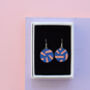Midi Leather Painted Hook Earrings, thumbnail 2 of 8