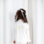 Embroidered 'Bride' Matt Satin Button Through Pyjamas, thumbnail 4 of 12
