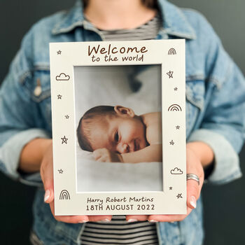 Personalised New Baby Announcement Gift Picture Frame, 6 of 9