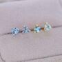 Genuine Sky Blue Topaz Stud Earrings In Sterling Silver, thumbnail 3 of 12