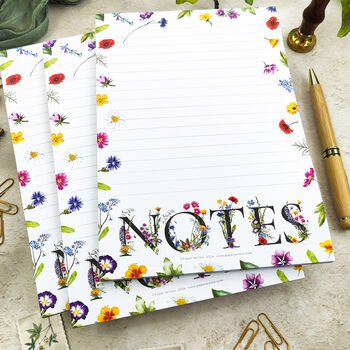 Wildflower Notes A5 Notepad, 4 of 7