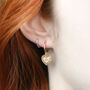 Heart Cubic Zirconia Hoop Earrings Silver Or Gold, thumbnail 1 of 5