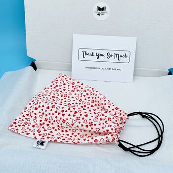 Romantic Red Hearts Drawstring Gift Bag, 2 of 3