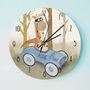 Retro Racing Car Personalised Clock, thumbnail 3 of 5