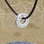 Men's Silver And Leather Personalised Hoops Necklace, thumbnail 8 of 12