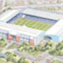 Sheffield Wednesday Hillsborough Stadium Art Print, thumbnail 2 of 3