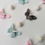 Nursery Mobile Wall Decor Pink,Cream,Mint Butterfly, thumbnail 10 of 12