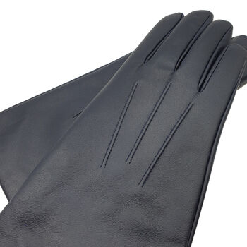 Zoe. Womens Warm Lined Leather Gloves, 4 of 9