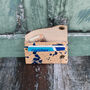 Personalised Blue Splat Leather Wallet, thumbnail 4 of 9