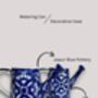 Bold Blue Pottery Ceramic Watering Can/Vase, thumbnail 3 of 12