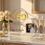 Personalised 50th Anniversary Acrylic Heart Plaque, thumbnail 1 of 5