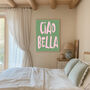 Ciao Bella Green Typography Art Print, thumbnail 2 of 3