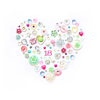 Personalised 18th Birthday Button Heart, 3 of 4