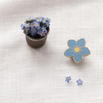 Forget Me Not Flower Enamel Pin, 8 of 11