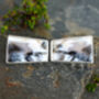 Dendritic Agate Cufflinks In Solid Silver, thumbnail 1 of 4