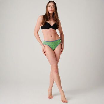 Women's 'Boom Bloom!' Four Pack Bamboo High Leg Knickers, 4 of 8