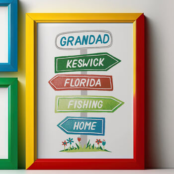 Personalised Signpost Print Gift For Him, 2 of 2