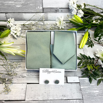 Sage Wedding Tie Set, 12 of 12