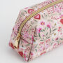 Penelope Floral Heart Pink Cosmetic Pouch, thumbnail 7 of 7