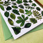 Tree Leaves Of Britain Art Blank Greeting Card, thumbnail 9 of 12