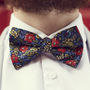 Mens Green And Red Floral Bow Tie, thumbnail 3 of 8