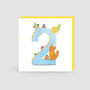 Age Two 'The Birthday Bunch' Animal Card, thumbnail 1 of 4